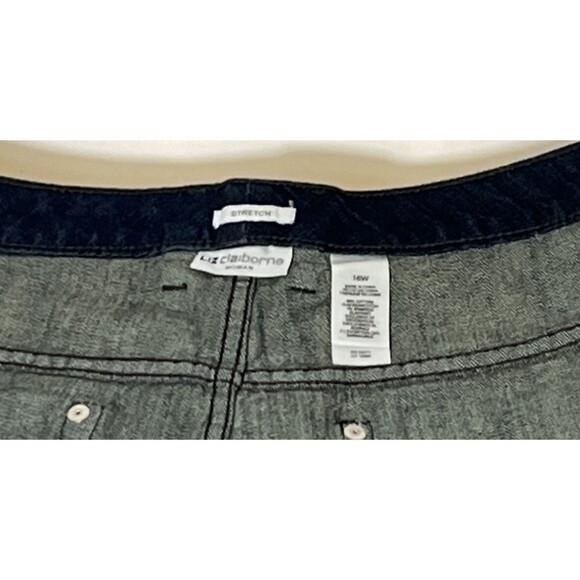 Liz Claiborne Embellished Pockets Denim Cotton Dark Wash Jeans Women’s Plus 16W - Picture 8 of 14